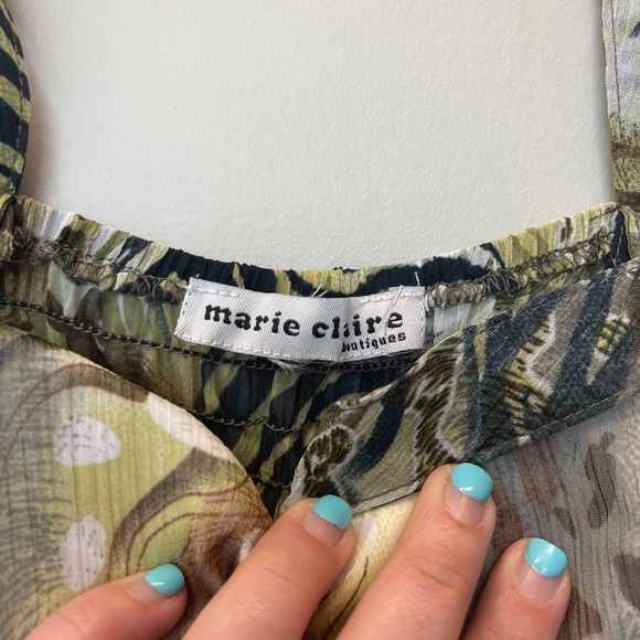 3/$30 Marie Claire Boutiques Green dress - Picture 4 of 4